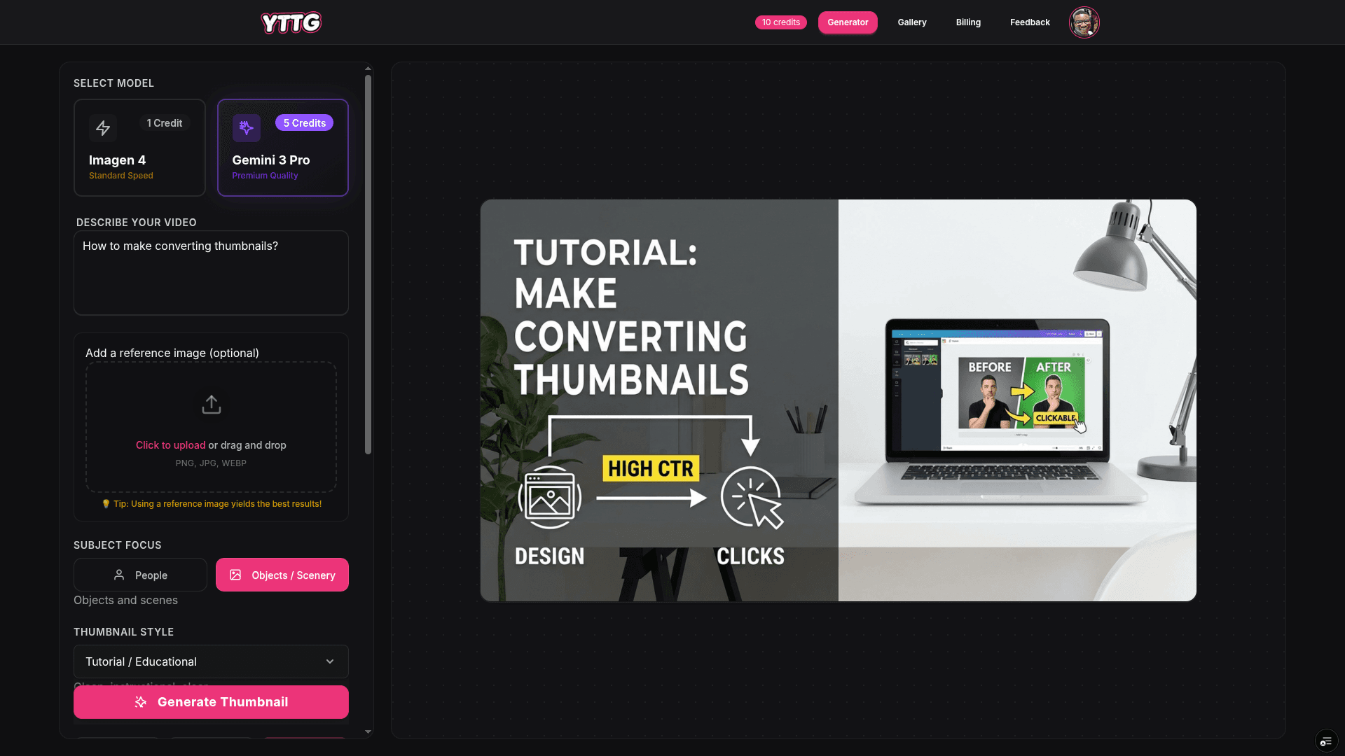 YTTG - YouTube Thumbnail Generator image 3