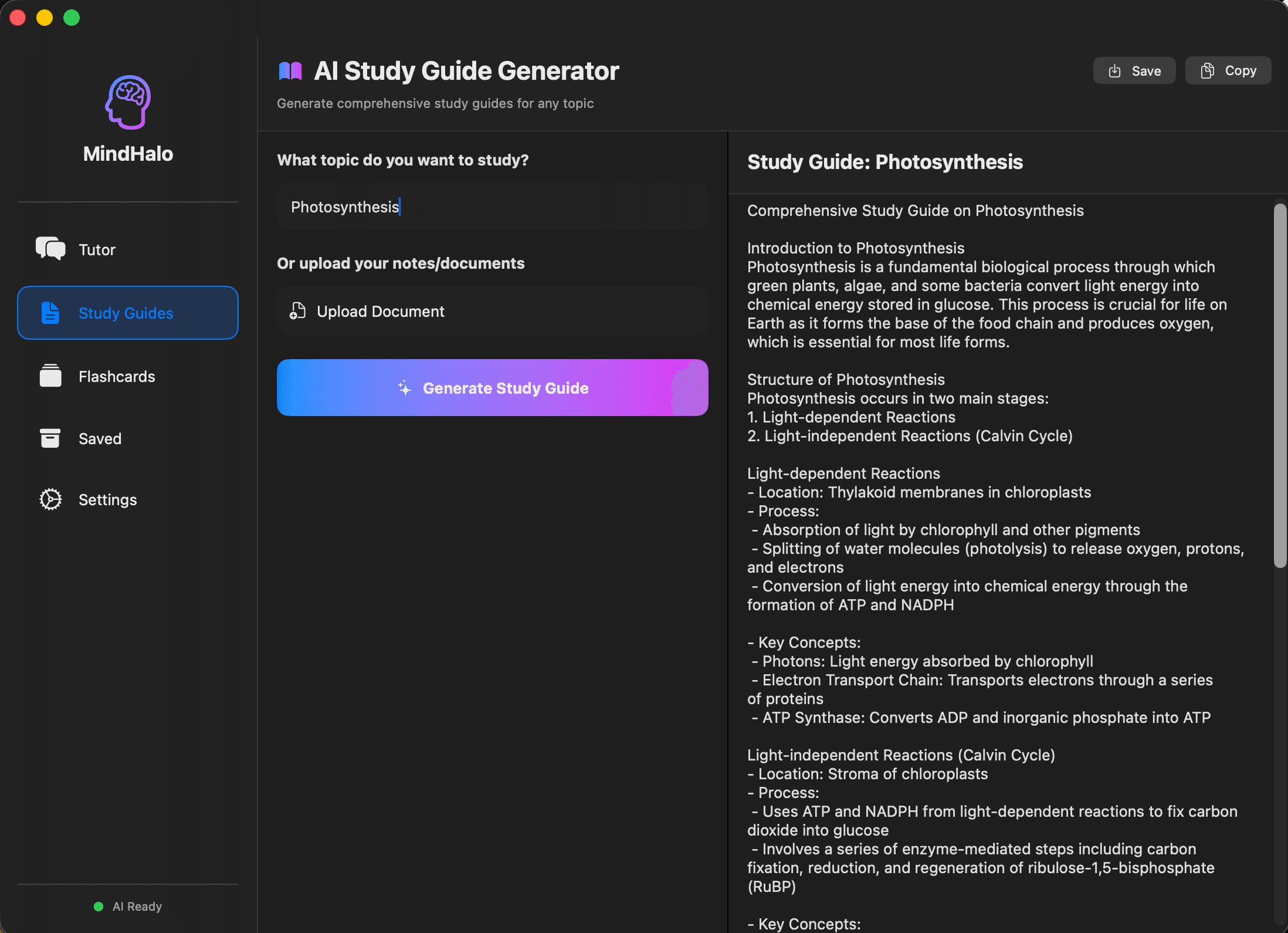 MindHalo — Native AI Study Assistant for macOS image 1