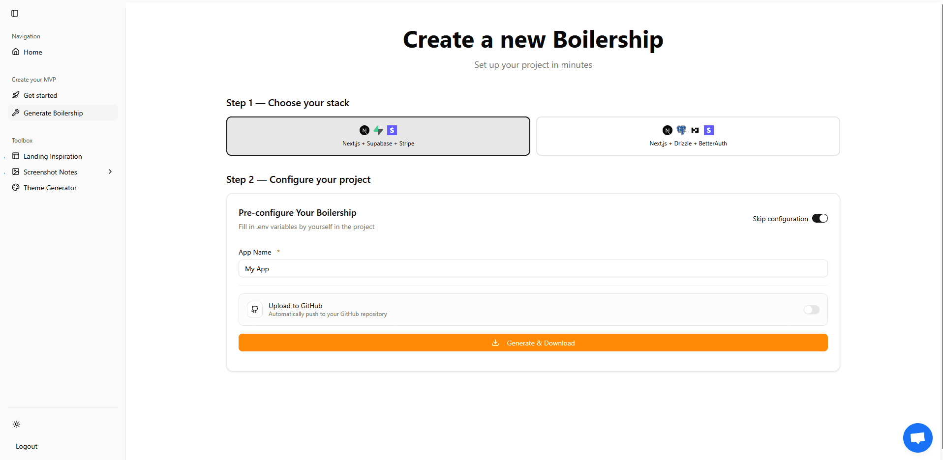 Boilerships – Generate full-stack boilerplates in minutes image 2