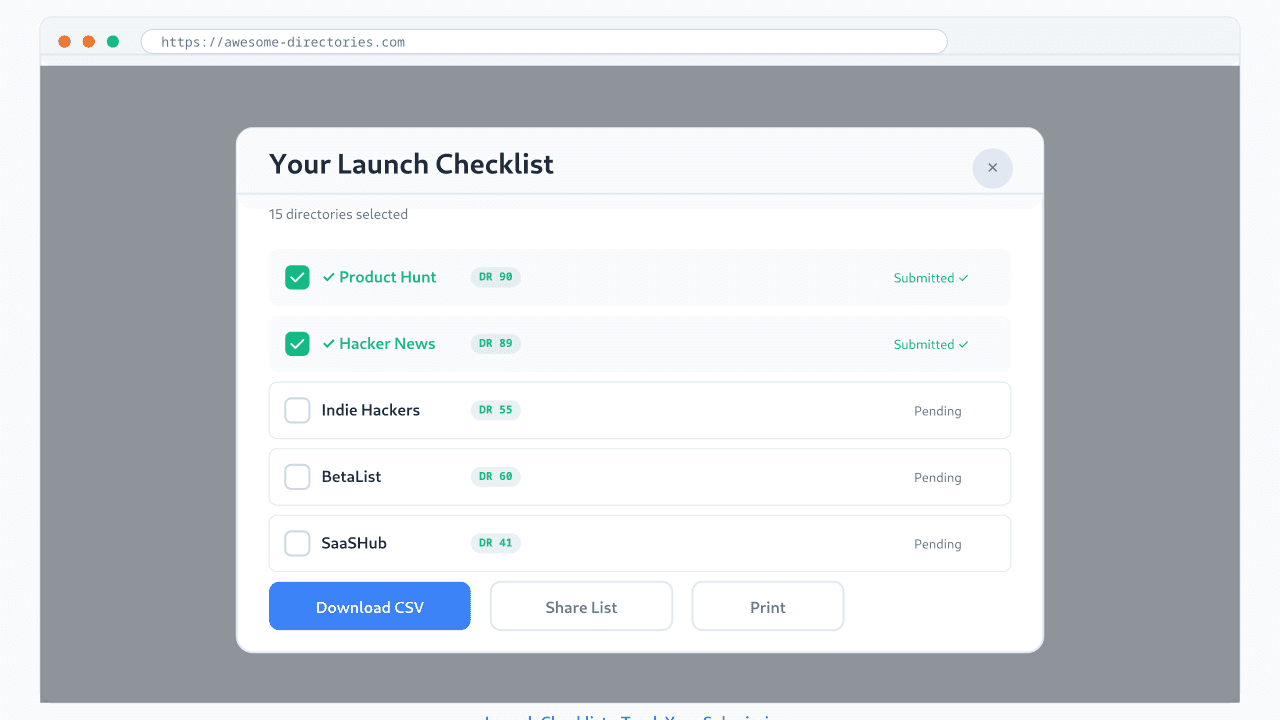 Awesome Directories - Curated Launch Directories for SaaS image 3