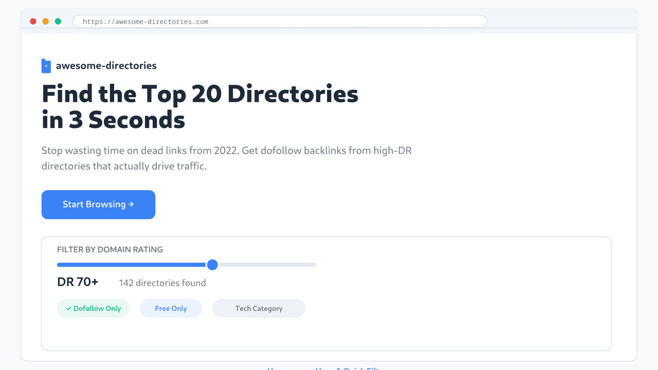 Awesome Directories - Curated Launch Directories for SaaS image 1