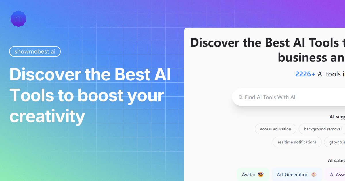 Discover Best AI tools on ShowMeBest.AI image 1