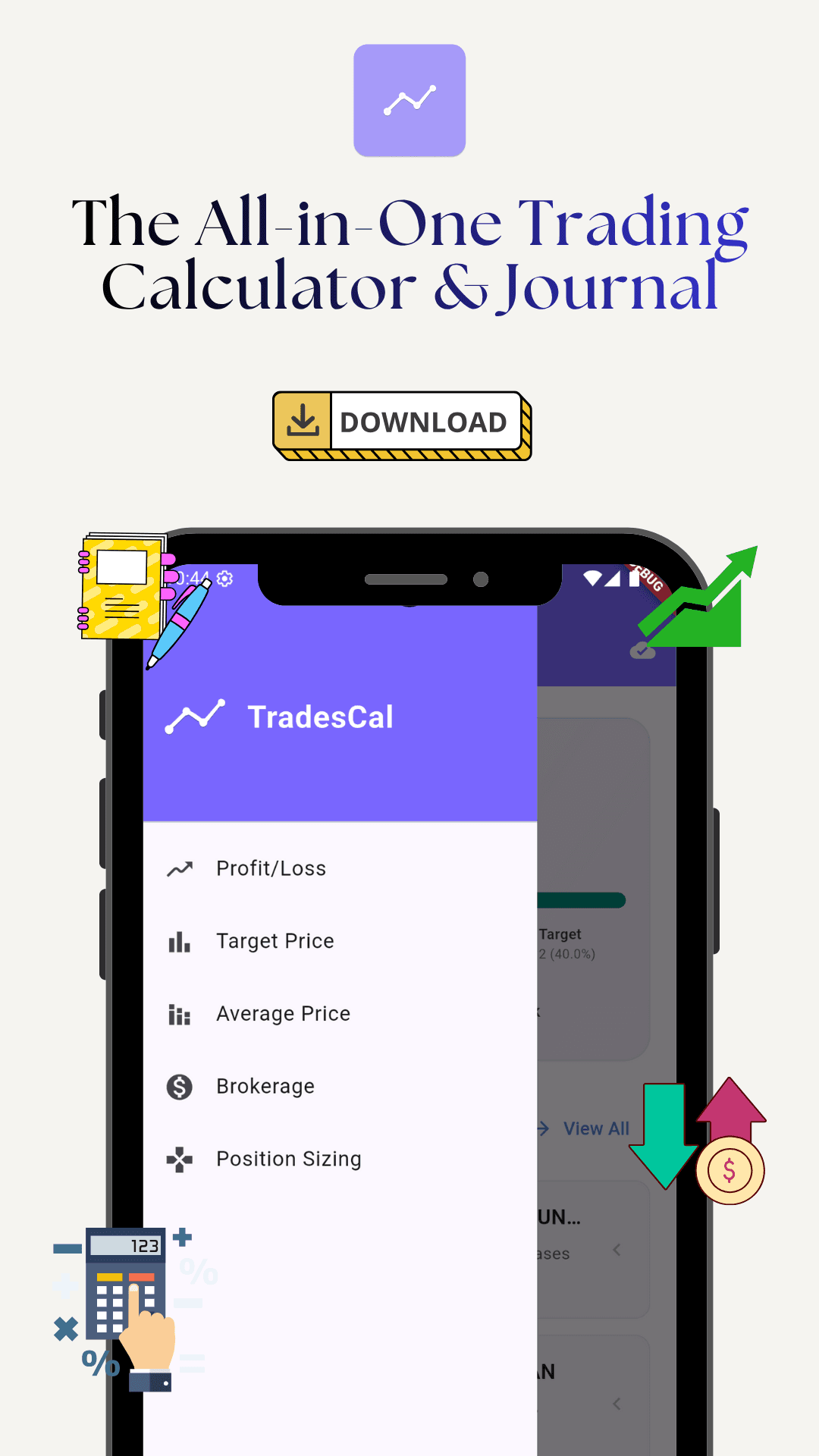 TradesCal - Professional Trading Calculator & Journal image 1