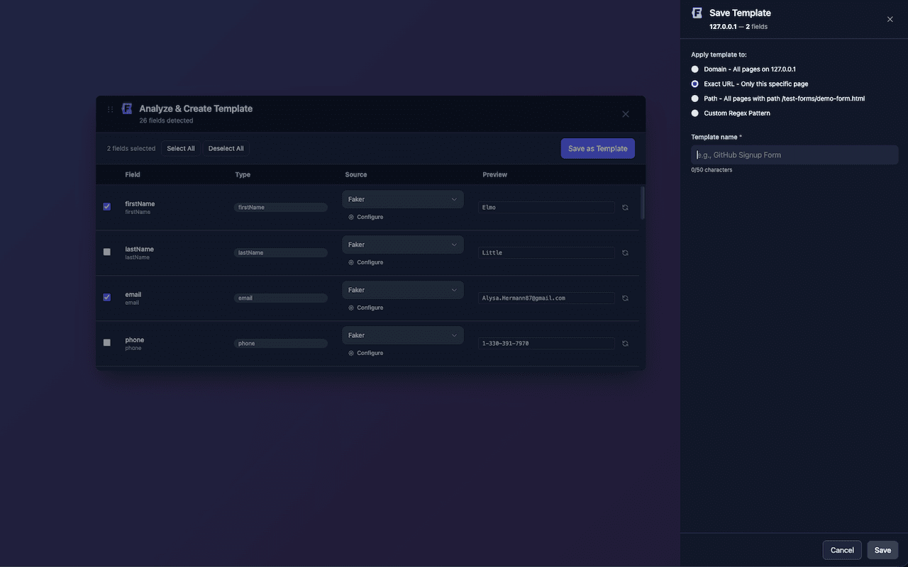 FakerFill - Fill Forms Instantly with Fake Data image 4