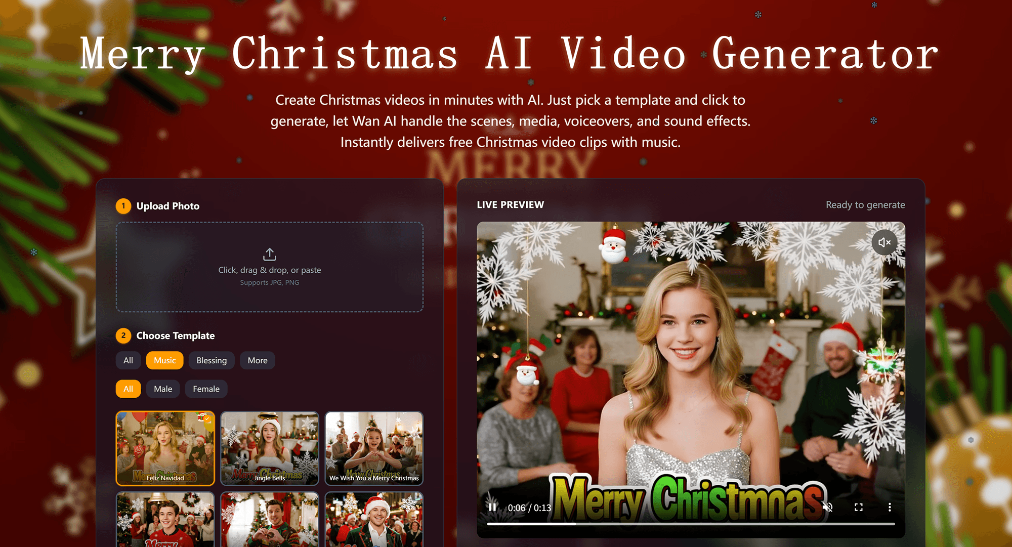 Maker-Merry Christmas ai video generator image 1