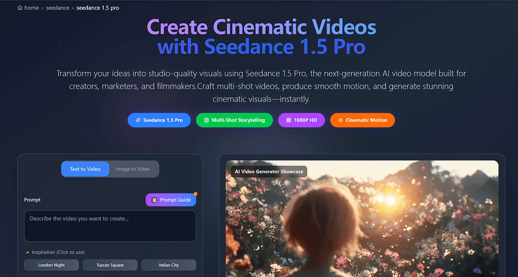 JXP Seedance 1.5 Pro AI Video Generator image 1