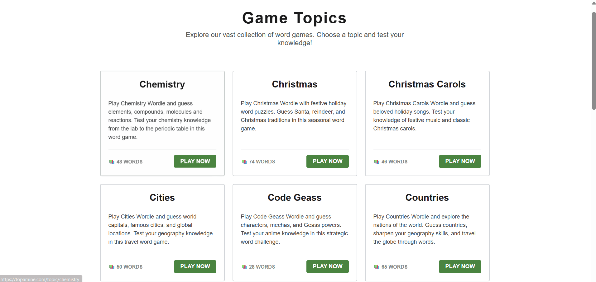 Topamine - Unlimited Themed Wordle Game image 3