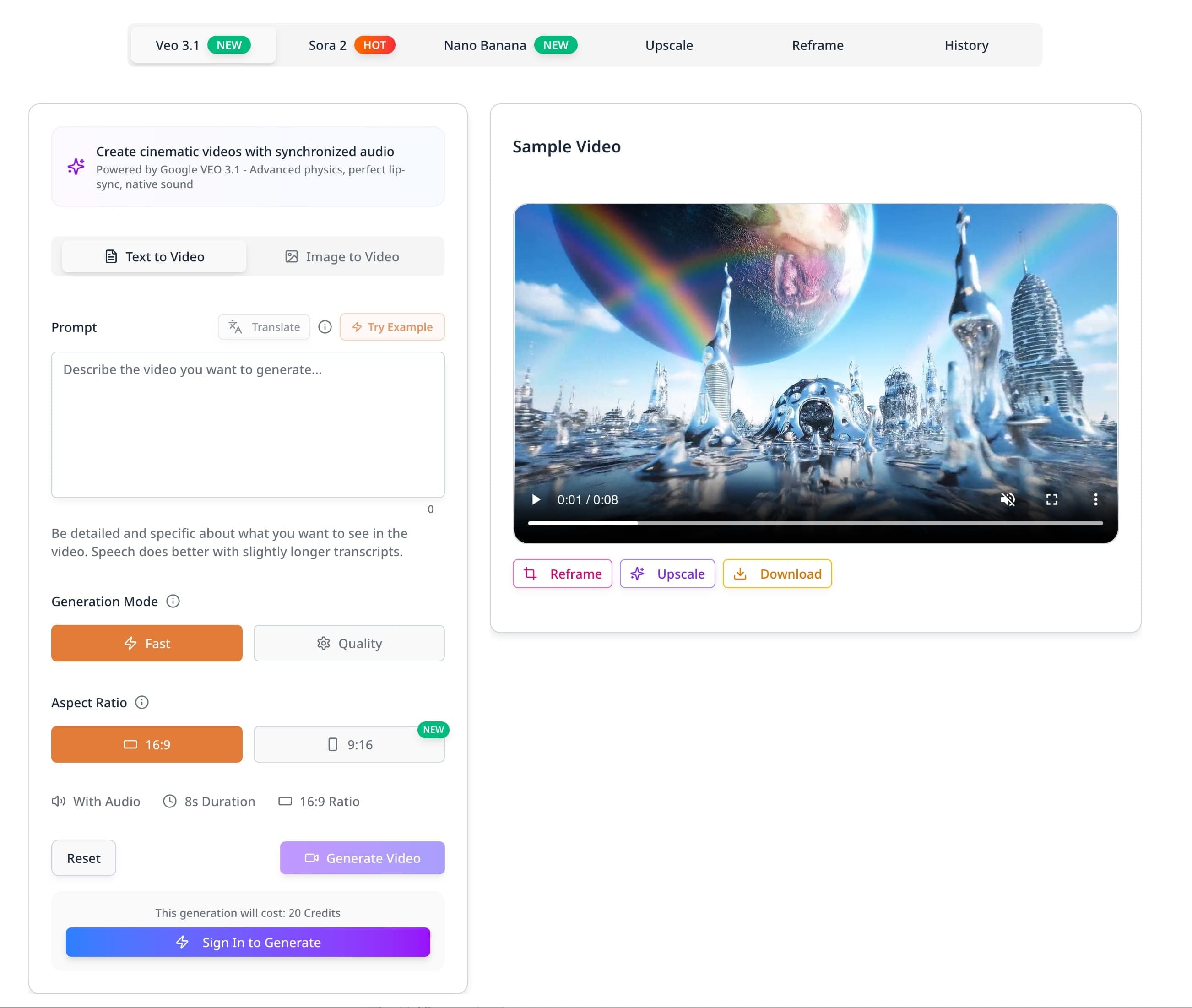 Veo 3.1 - Cinematic AI Video Generator with Audio image 2