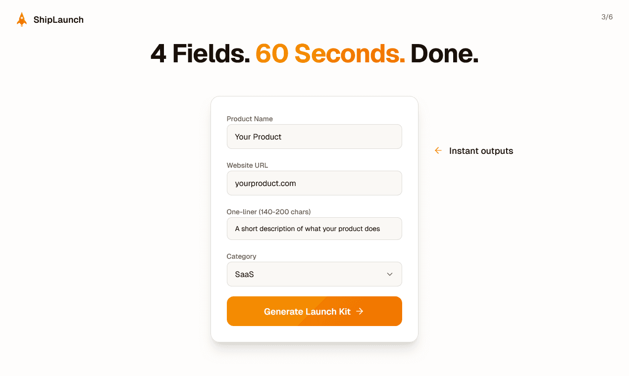 ShipLaunch - Generate Your Product Launch Kit in 60 Seconds image 3