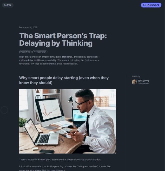 ThinkInPublic — Publish your ChatGPT thoughts as blog posts image 2